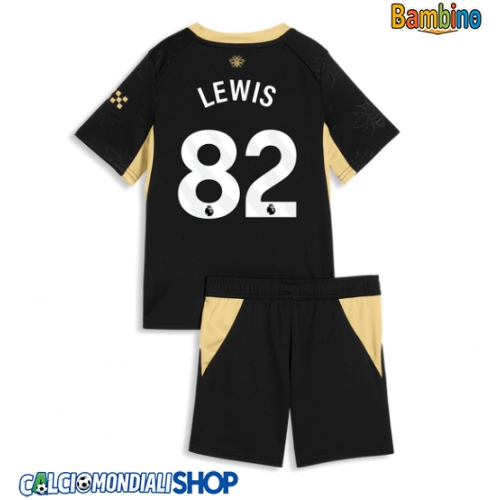 Maglie da calcio Manchester City Rico Lewis #82 Seconda Maglia Bambino 2026-27 Manica Corta + Pantaloni corti)